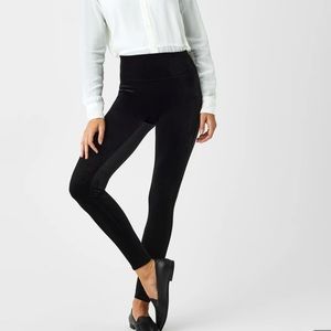 Spanx Velvet Leggings Black Size Medium NEW High Rise Power Waistband